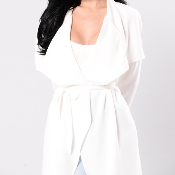 NWT - Stylish Business Casual Coat w/ tie - Picture 2 of 4